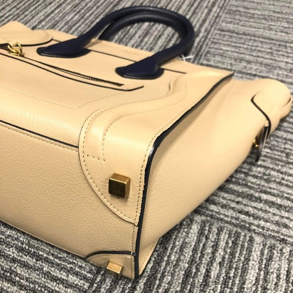 Celine Bicolor Luggage Bag Leather Micro - Picture 8 of 12